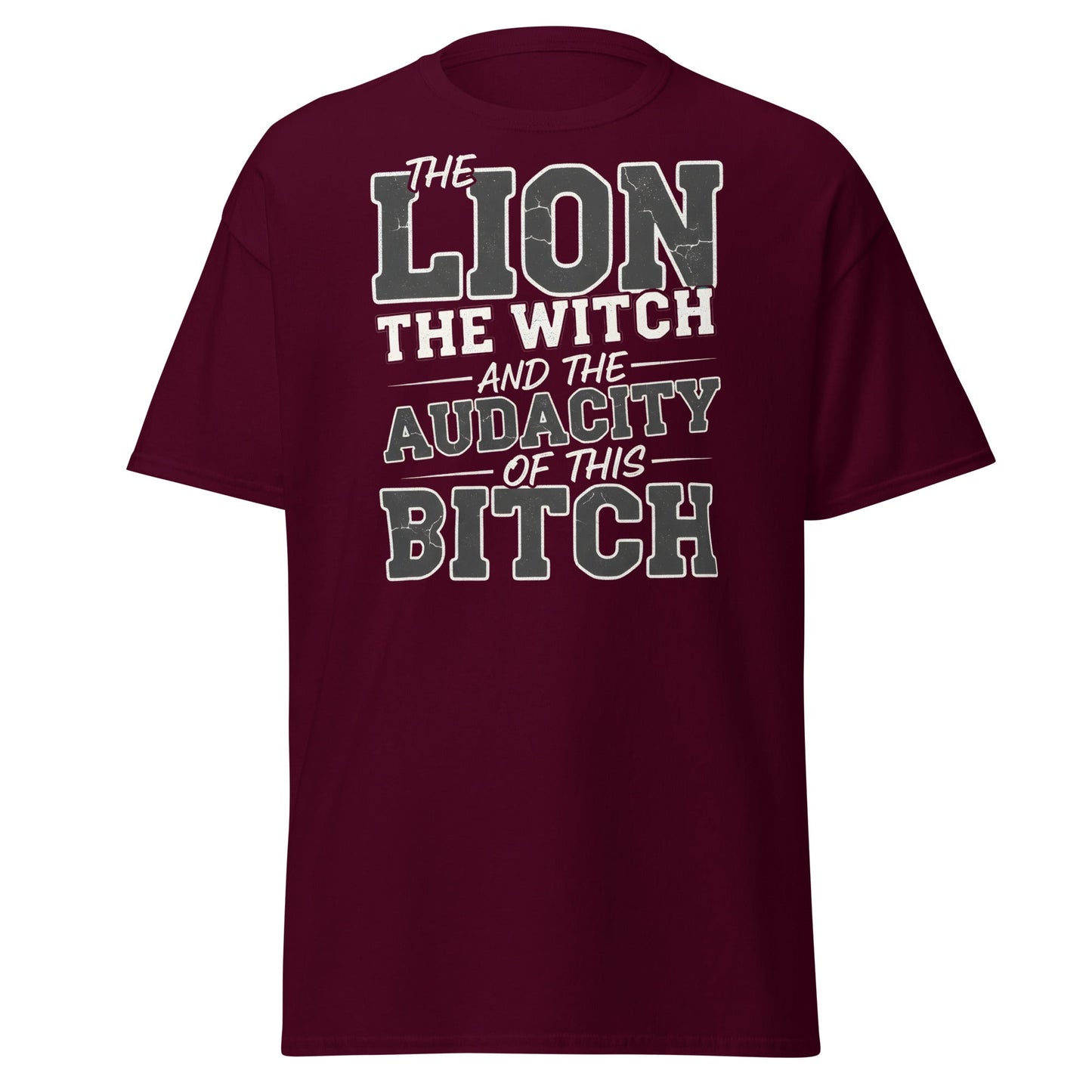 The Audacity T-Shirt – Funny Bold Statement Tee - Maroon - T-Shirts Online