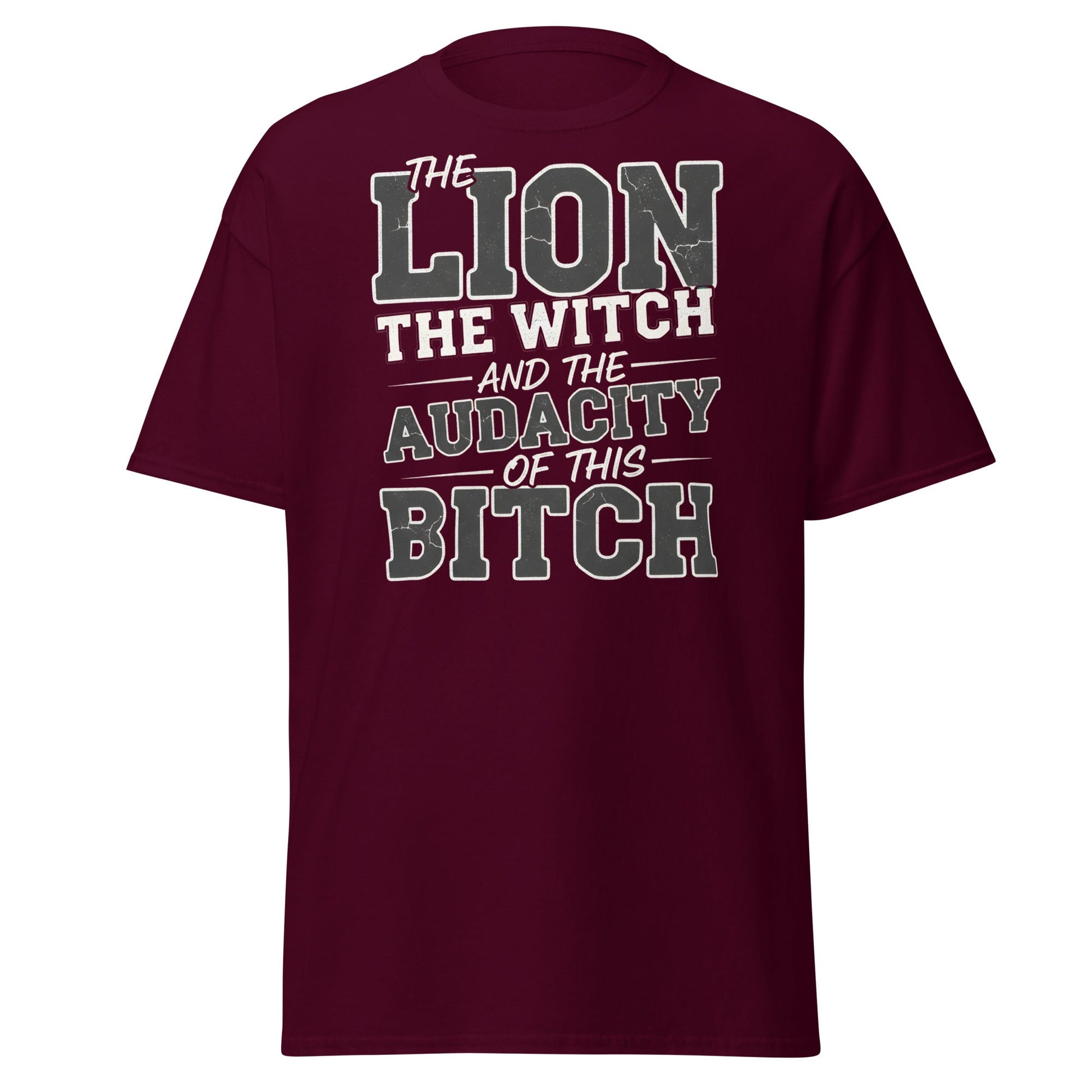 The Audacity T-Shirt – Funny Bold Statement Tee - Maroon - T-Shirts Online