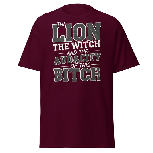 The Audacity T-Shirt – Funny Bold Statement Tee - Maroon - T-Shirts Online