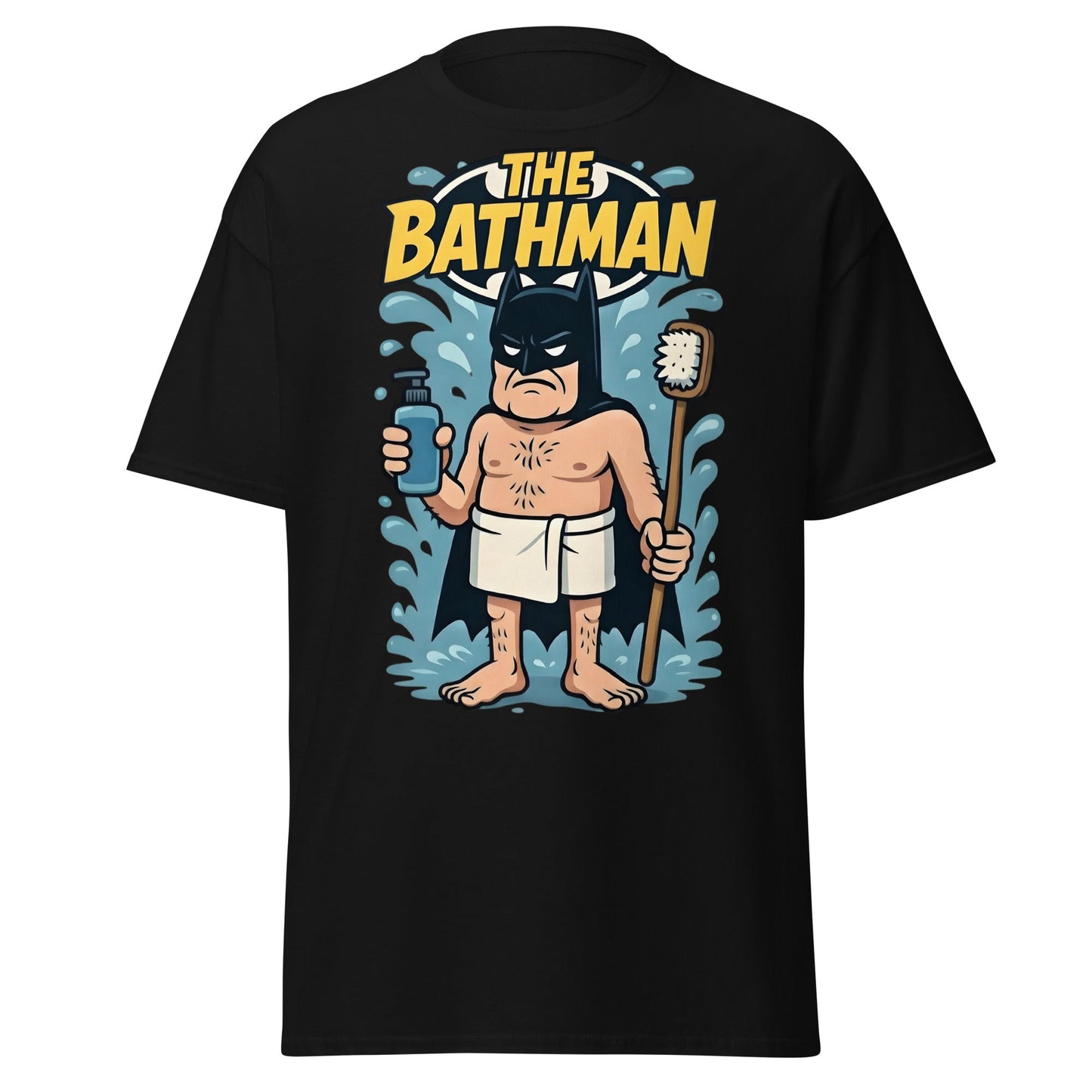 The Bathman Funny Superhero Parody T-Shirt - Black - T-Shirts Online
