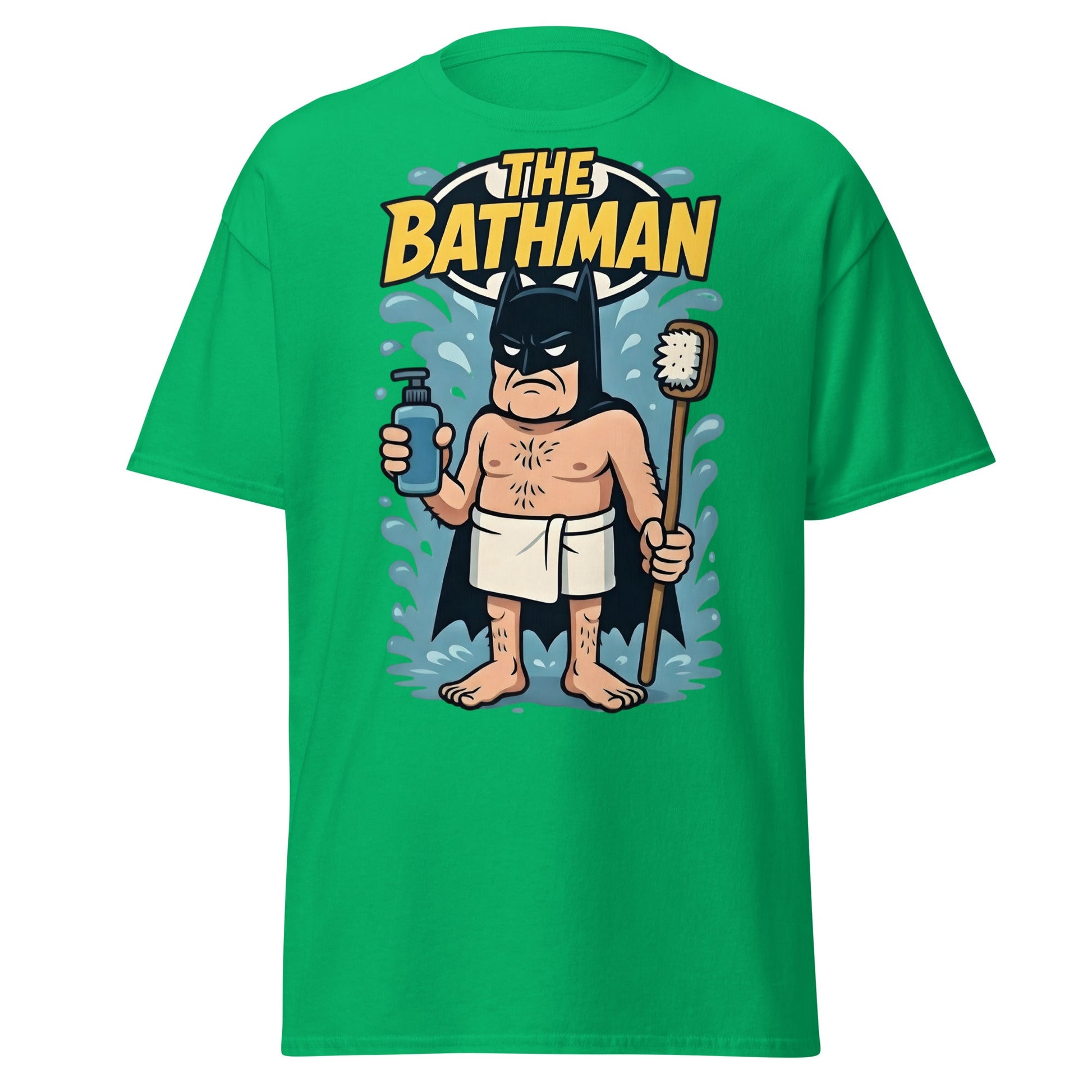 The Bathman Funny Superhero Parody T-Shirt - Irish Green - T-Shirts Online