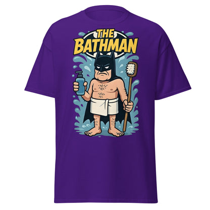 The Bathman Funny Superhero Parody T-Shirt - Purple - T-Shirts Online