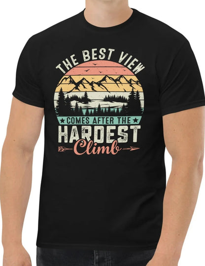 The Best View | Hiking T-Shirt - Black - T-Shirts Online