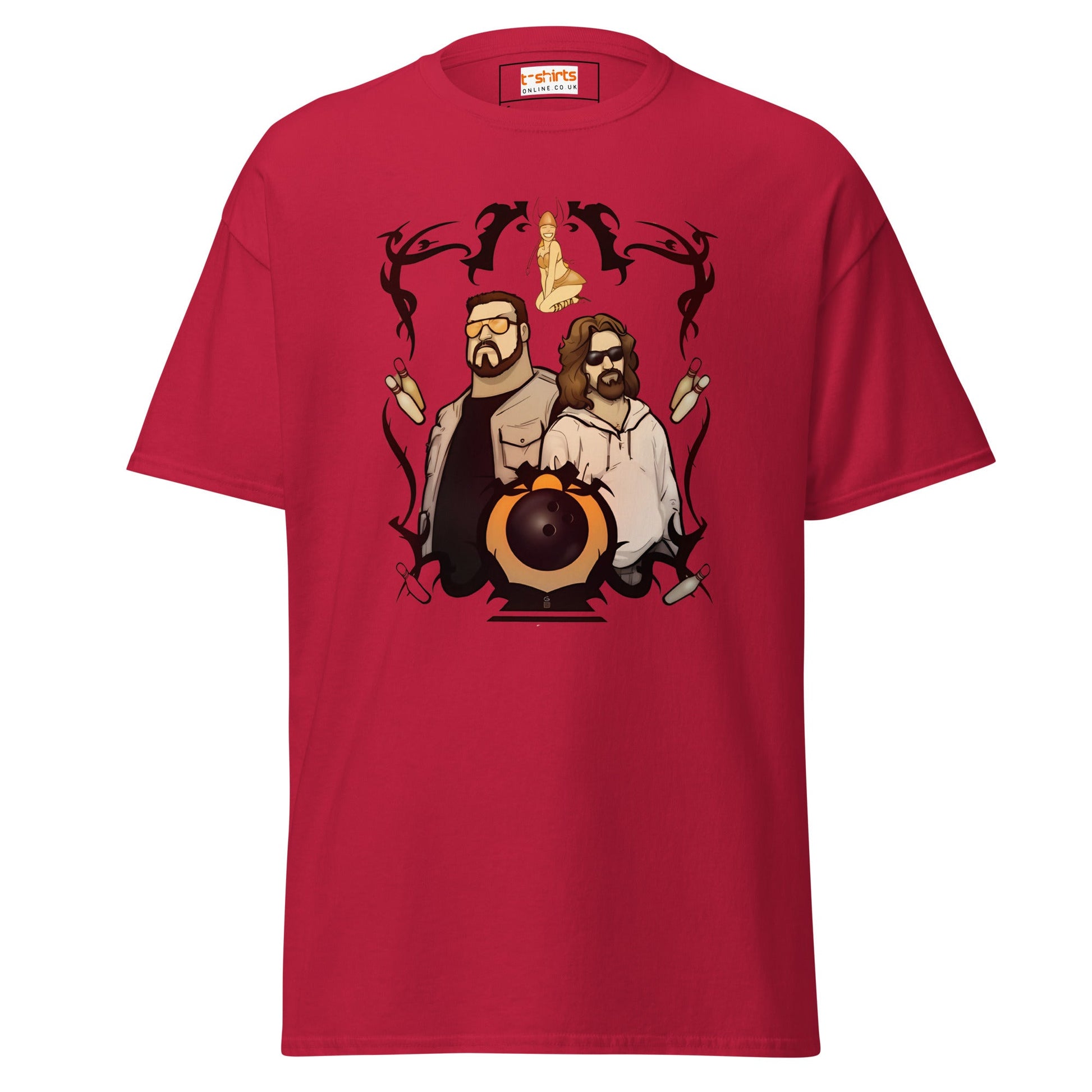 The Big Lewbowski | Movie Bowling T-Shirt - Cardinal - T-Shirts Online