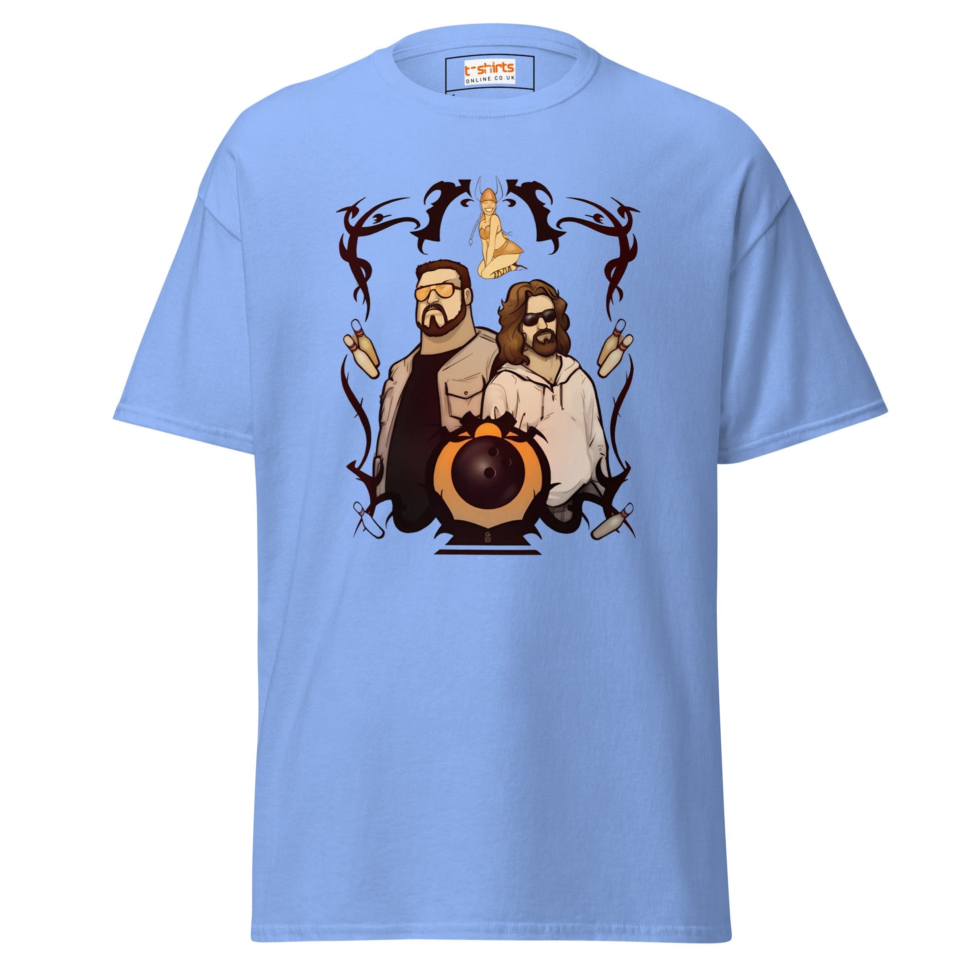 The Big Lewbowski | Movie Bowling T-Shirt - Carolina Blue - T-Shirts Online