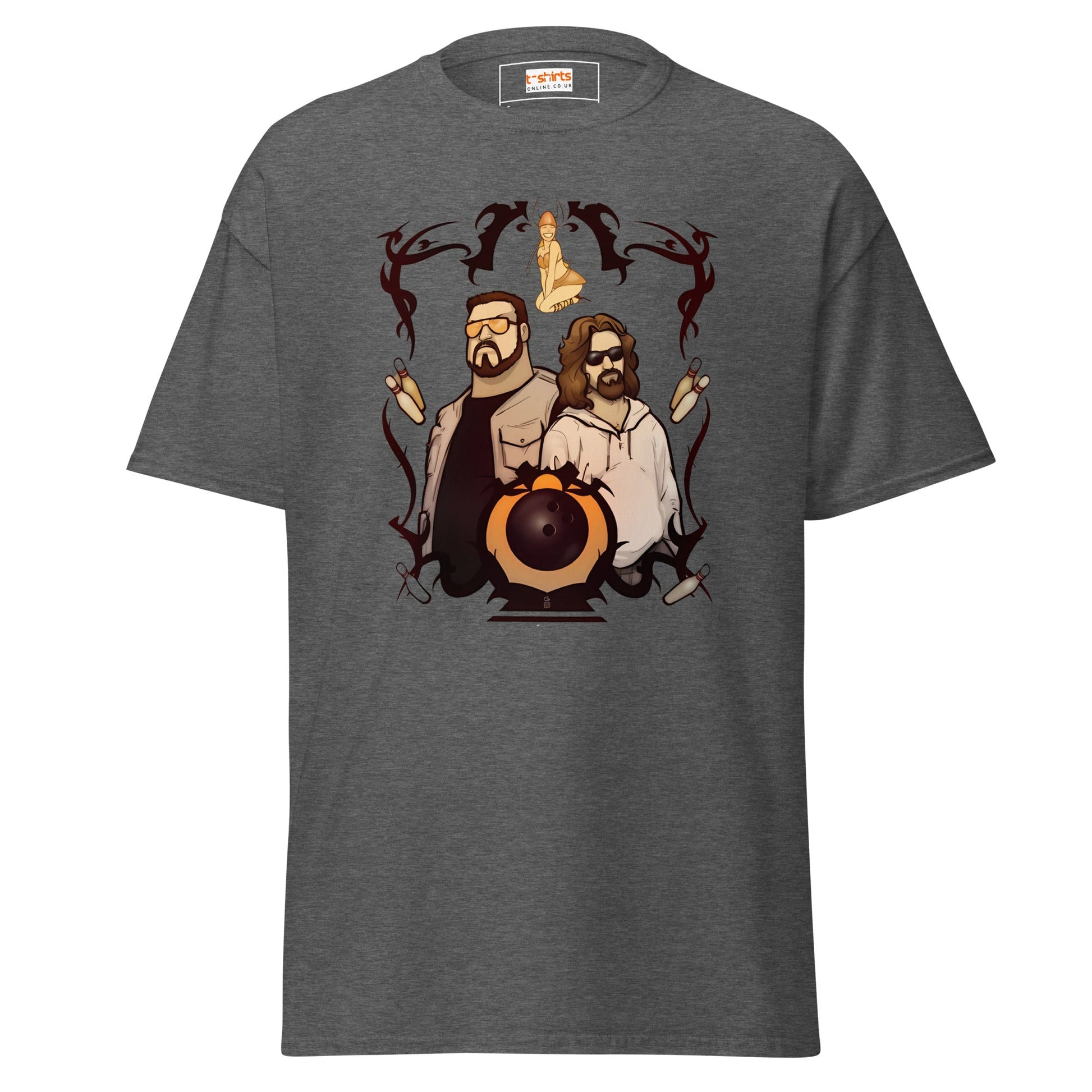 The Big Lewbowski | Movie Bowling T-Shirt - Dark Heather - T-Shirts Online