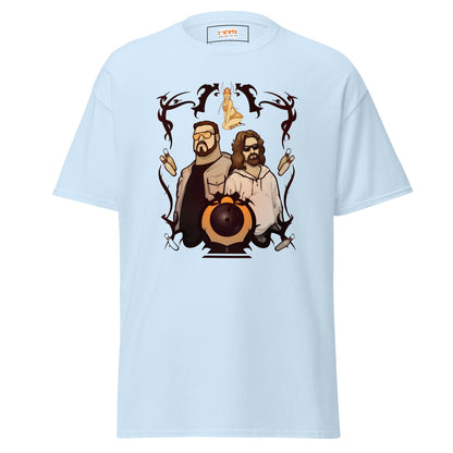 The Big Lewbowski | Movie Bowling T-Shirt - Light Blue - T-Shirts Online