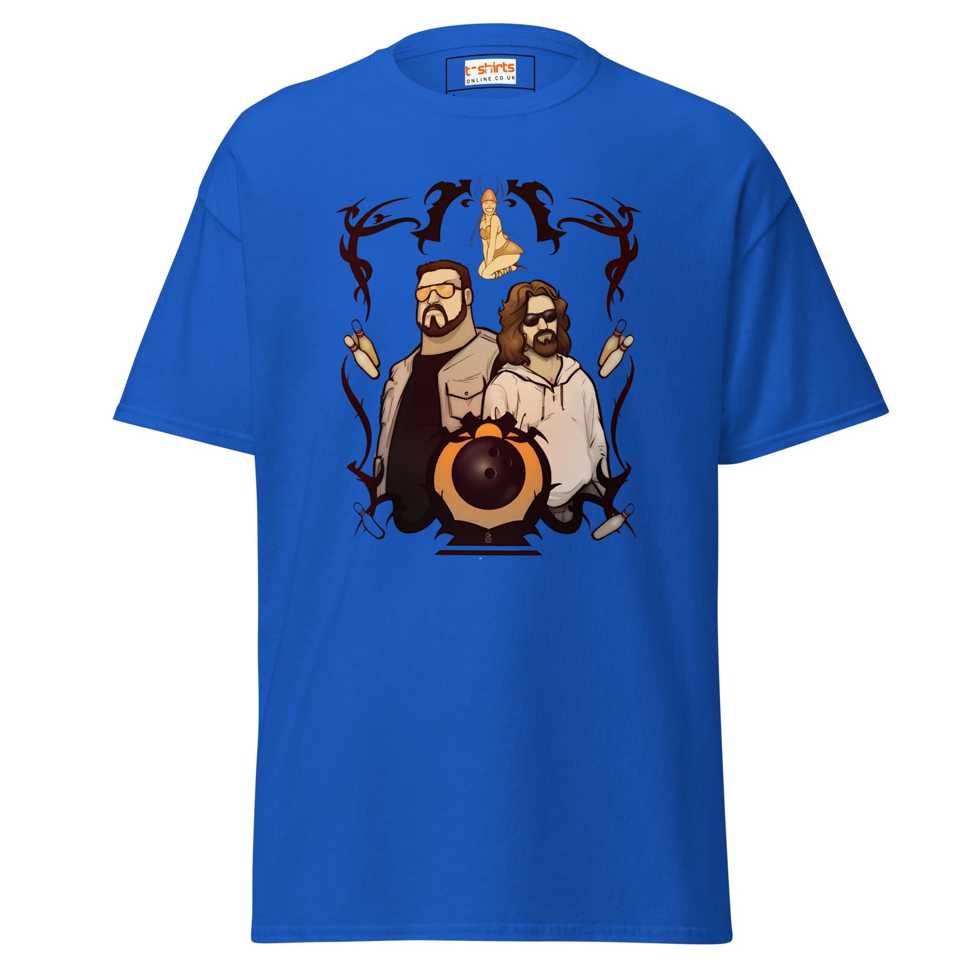 The Big Lewbowski | Movie Bowling T-Shirt - Royal - T-Shirts Online