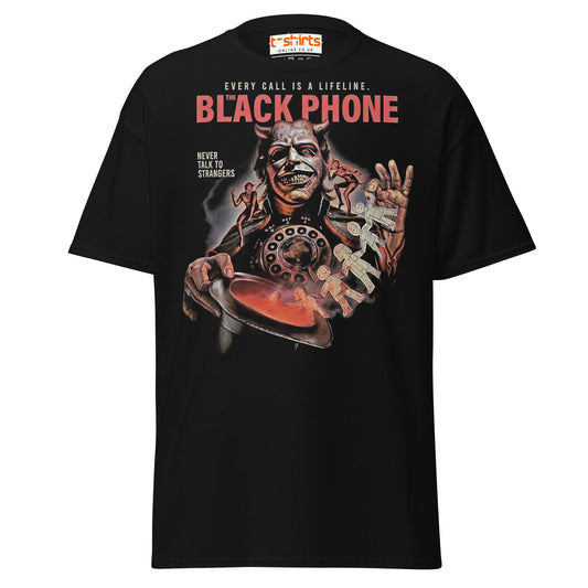 The Black Phone T-Shirt | Horror Movie Parody Tee - Black - T-Shirts Online