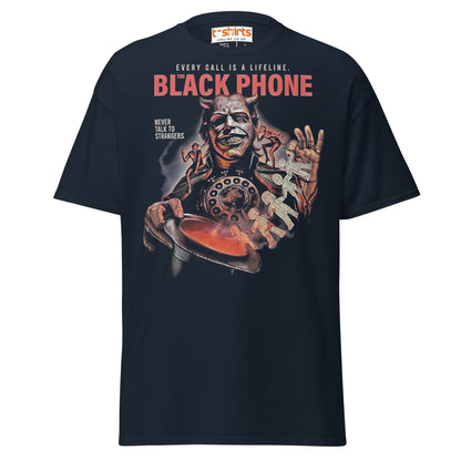 The Black Phone T-Shirt | Horror Movie Parody Tee - Navy - T-Shirts Online