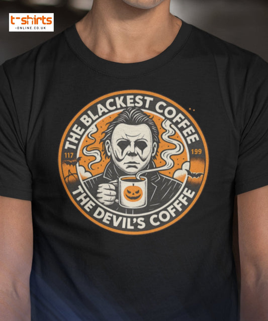The Blackest Coffee Horror T-Shirt – Creepy Fanart Tee - Black - T-Shirts Online