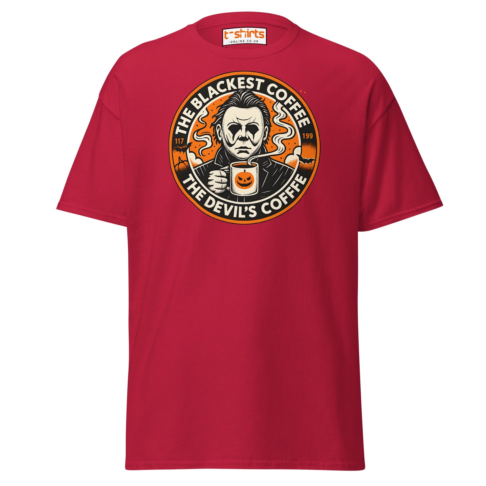 The Blackest Coffee Horror T-Shirt – Creepy Fanart Tee - Cardinal - T-Shirts Online