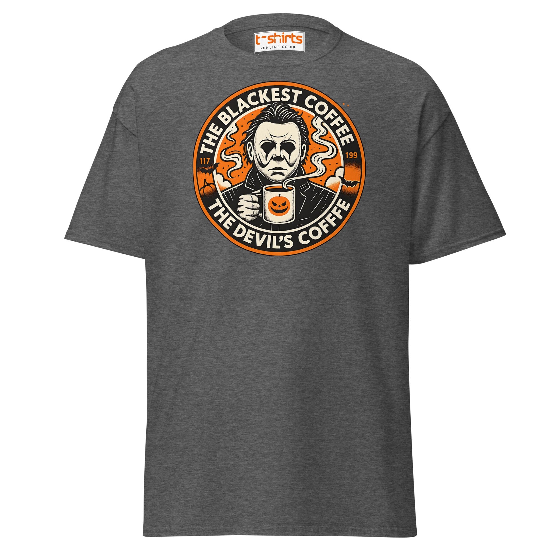 The Blackest Coffee Horror T-Shirt – Creepy Fanart Tee - Dark Heather - T-Shirts Online