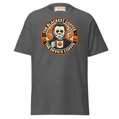 The Blackest Coffee Horror T-Shirt – Creepy Fanart Tee - Dark Heather - T-Shirts Online