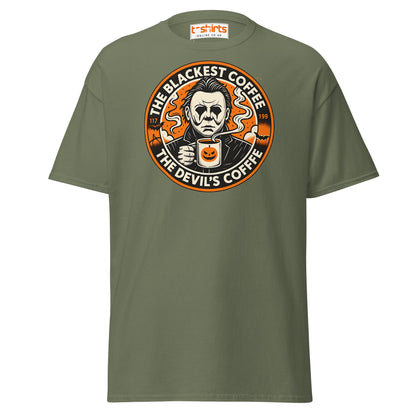 The Blackest Coffee Horror T-Shirt – Creepy Fanart Tee - Military Green - T-Shirts Online