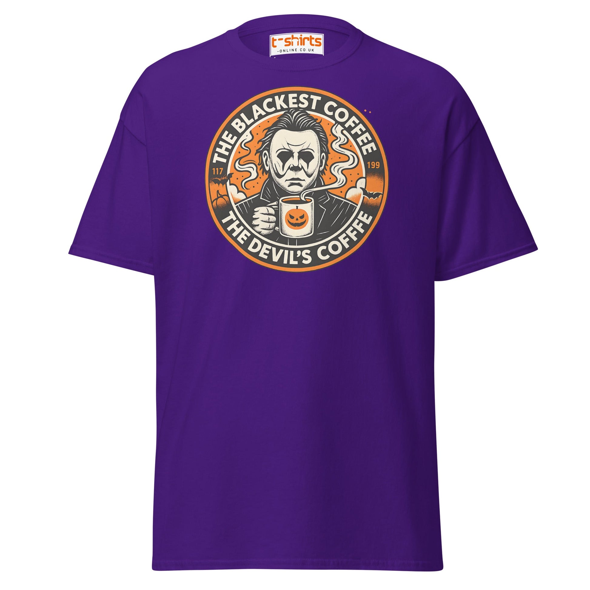 The Blackest Coffee Horror T-Shirt – Creepy Fanart Tee - Purple - T-Shirts Online