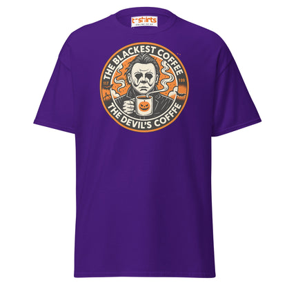 The Blackest Coffee Horror T-Shirt – Creepy Fanart Tee - Purple - T-Shirts Online