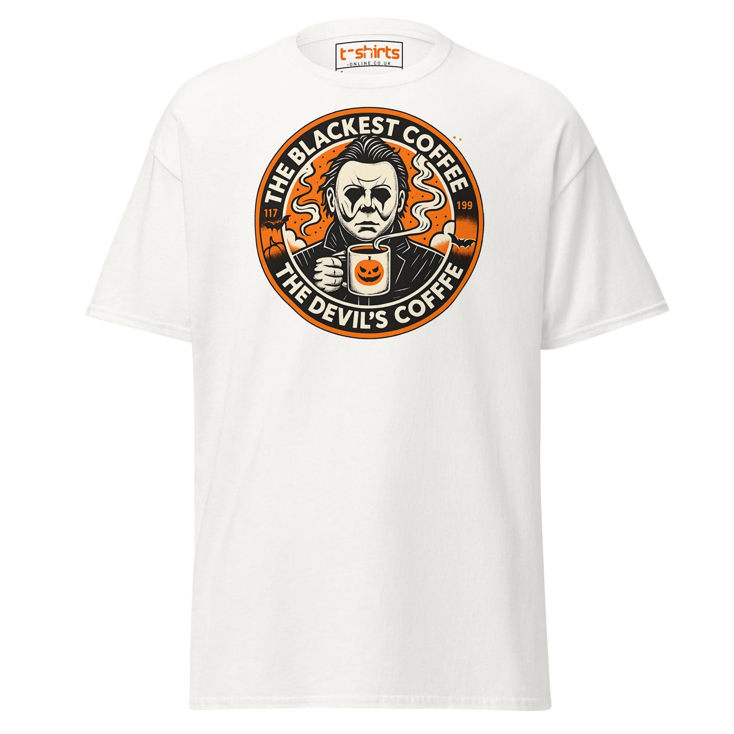 The Blackest Coffee Horror T-Shirt – Creepy Fanart Tee - White - T-Shirts Online
