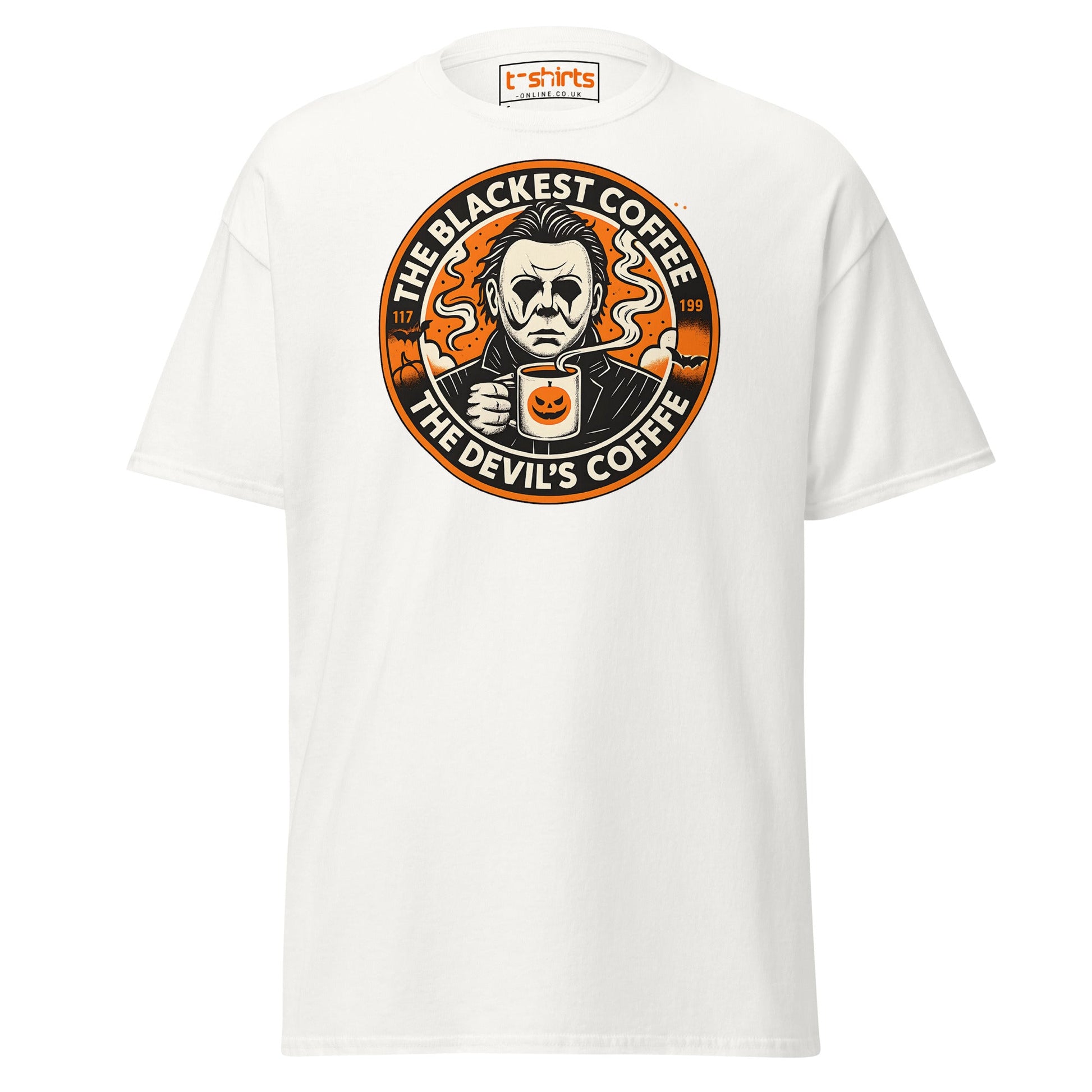 The Blackest Coffee Horror T-Shirt – Creepy Fanart Tee - White - T-Shirts Online