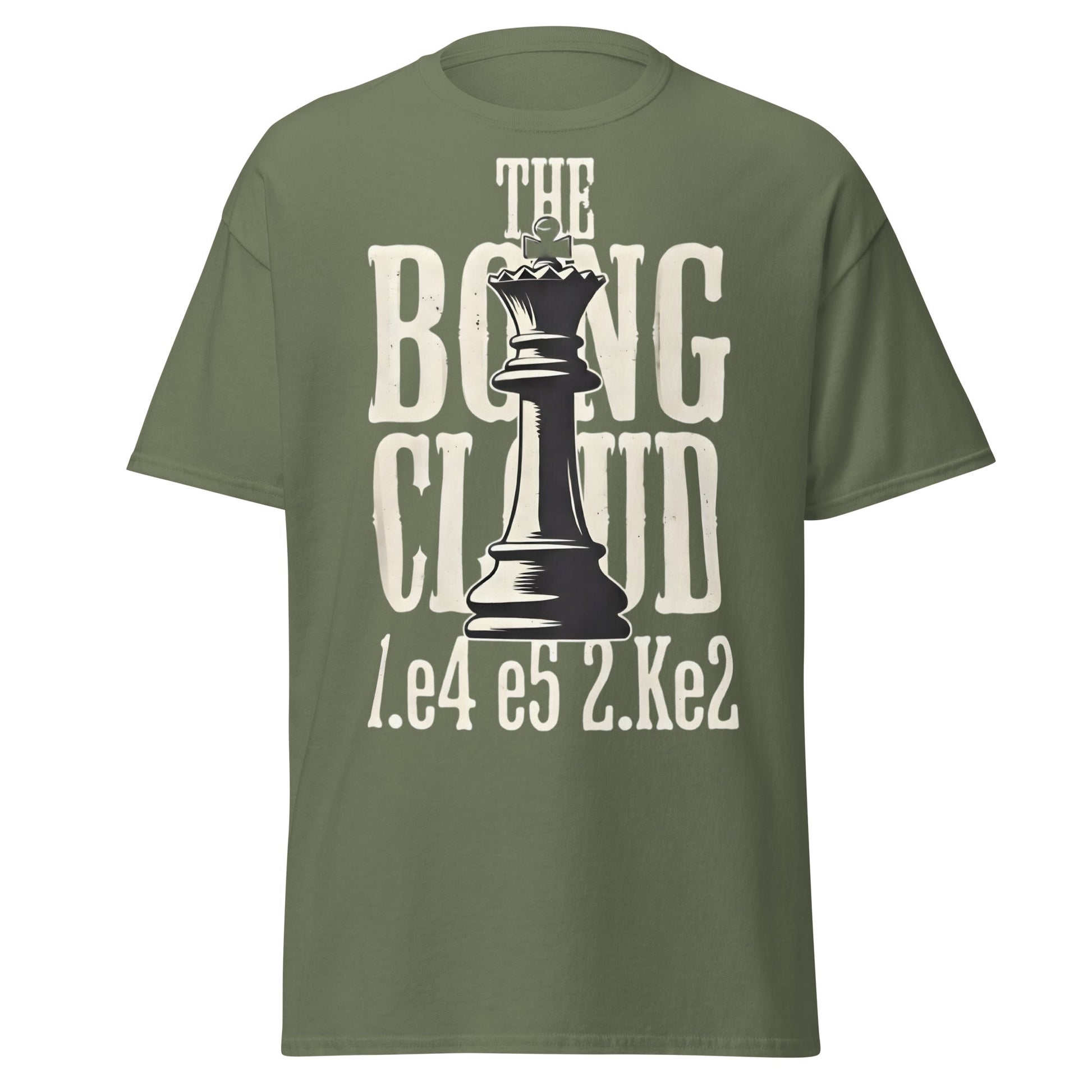 The Bongcloud Attack Chess T-Shirt - Funny Meme Chess Tee - Military Green - T-Shirts Online