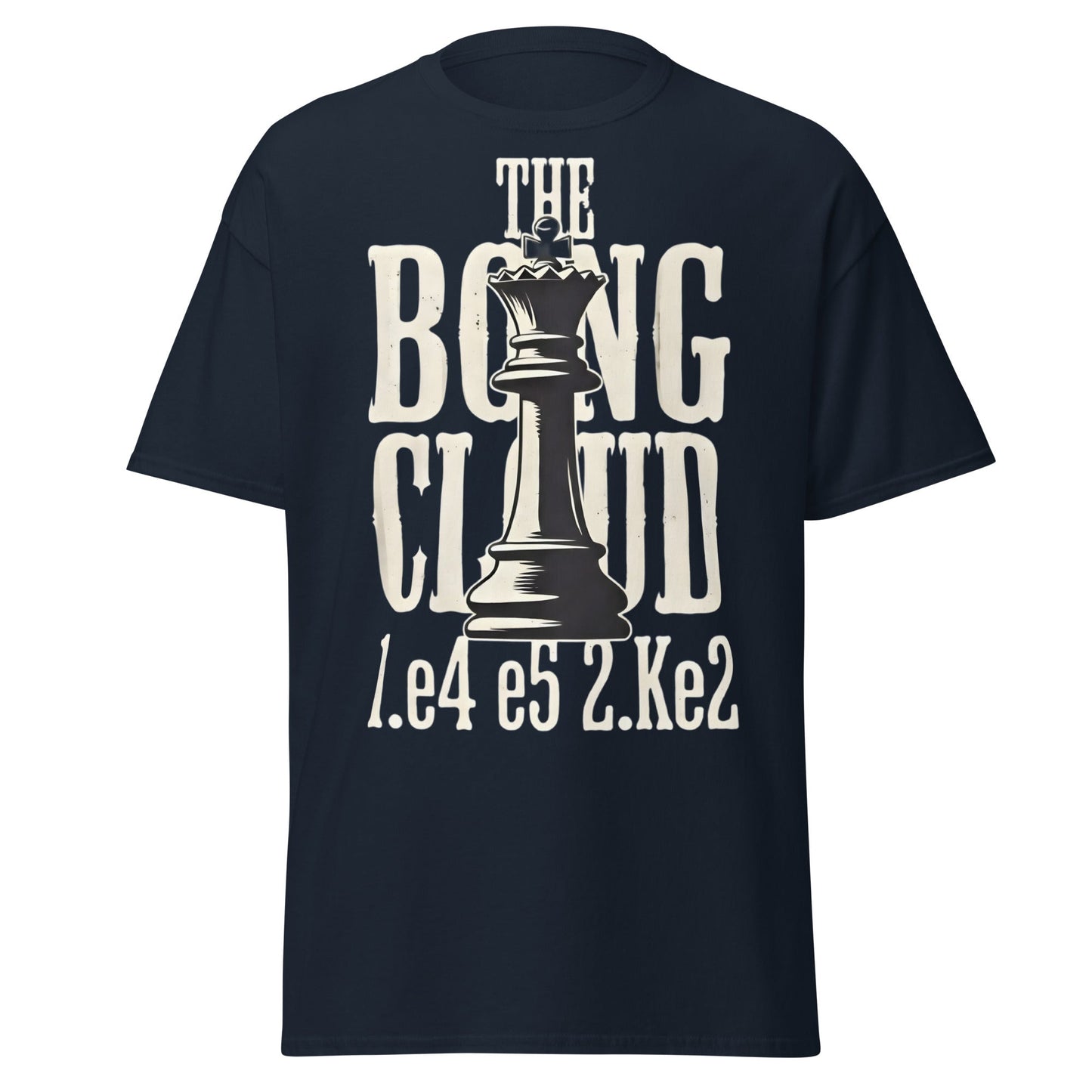 The Bongcloud Attack Chess T-Shirt - Funny Meme Chess Tee - Navy - T-Shirts Online