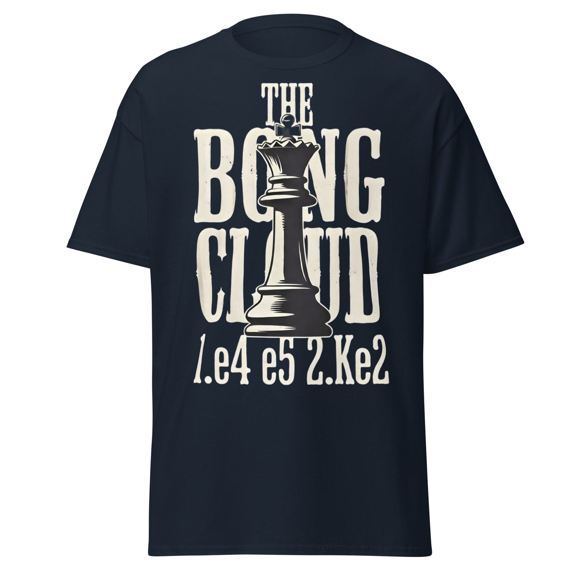 The Bongcloud Attack Chess T-Shirt - Funny Meme Chess Tee - Navy - T-Shirts Online