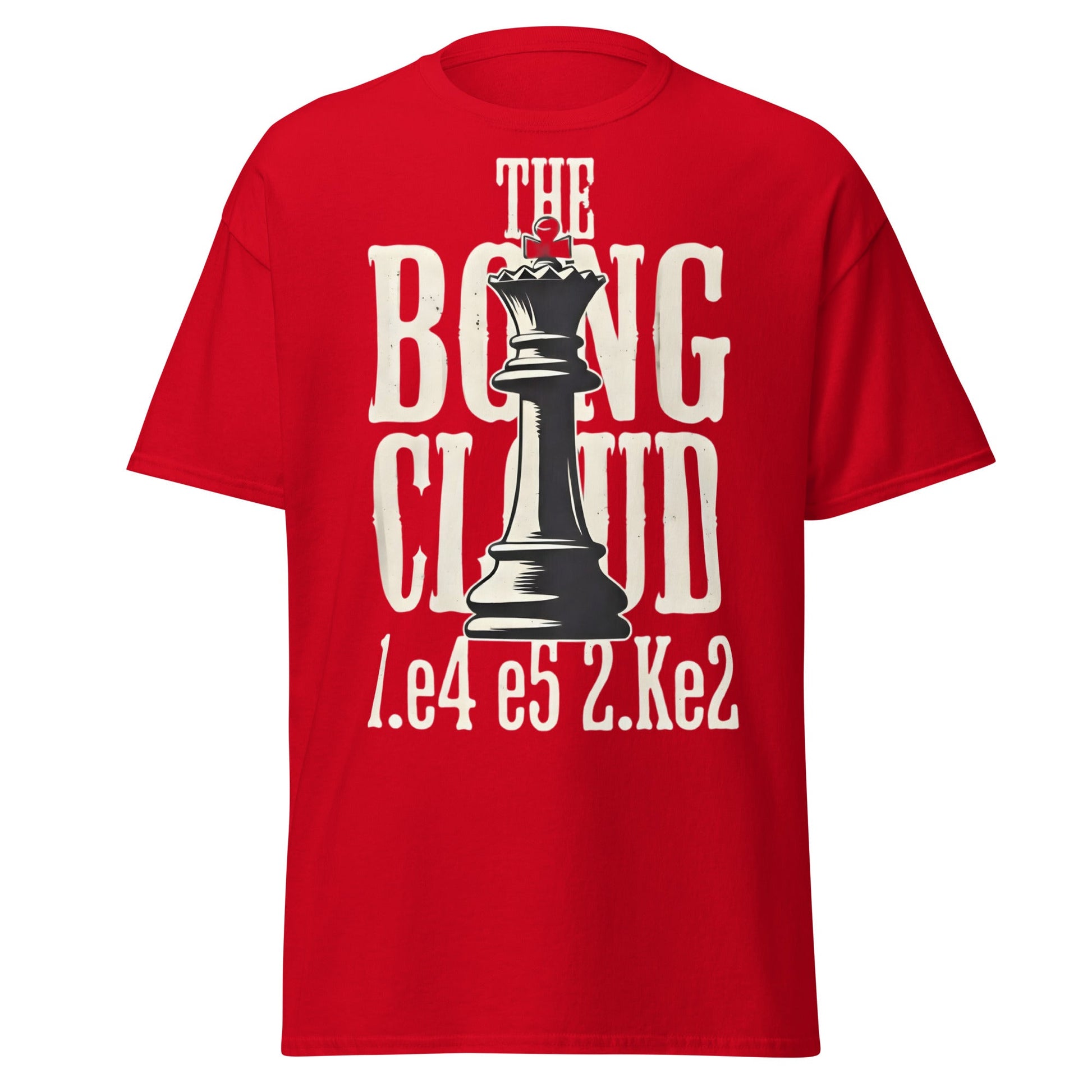 The Bongcloud Attack Chess T-Shirt - Funny Meme Chess Tee - Red - T-Shirts Online