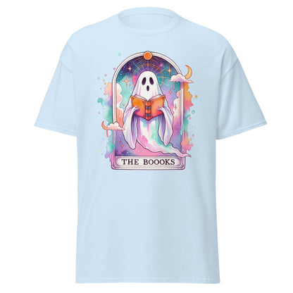 'The Boooks Ghost' Tarot | Tarot Card T-Shirt - Light Blue - T-Shirts Online