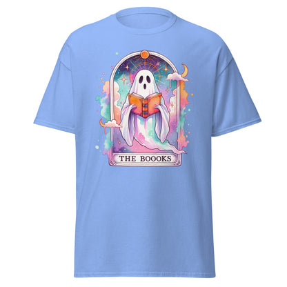 'The Boooks Ghost' Tarot | Tarot Card T-Shirt - Carolina Blue - T-Shirts Online