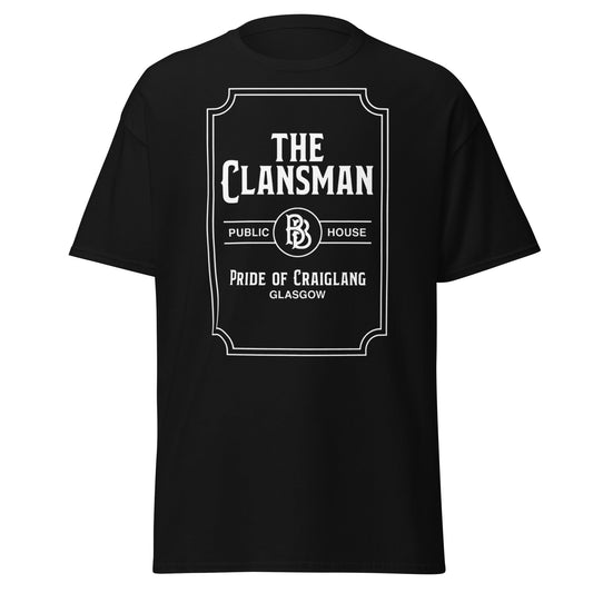 The Clansman Public House Craiglang T-Shirt - Glasgow Tee - Black - T-Shirts Online