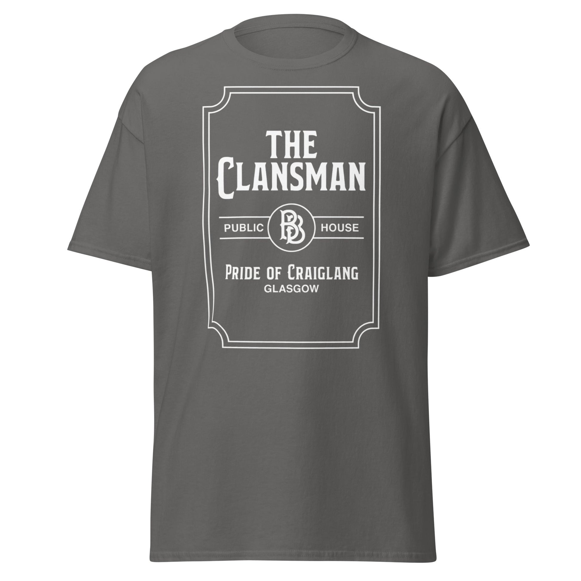The Clansman Public House Craiglang T-Shirt - Glasgow Tee - Charcoal - T-Shirts Online
