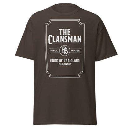 The Clansman Public House Craiglang T-Shirt - Glasgow Tee - Dark Chocolate - T-Shirts Online