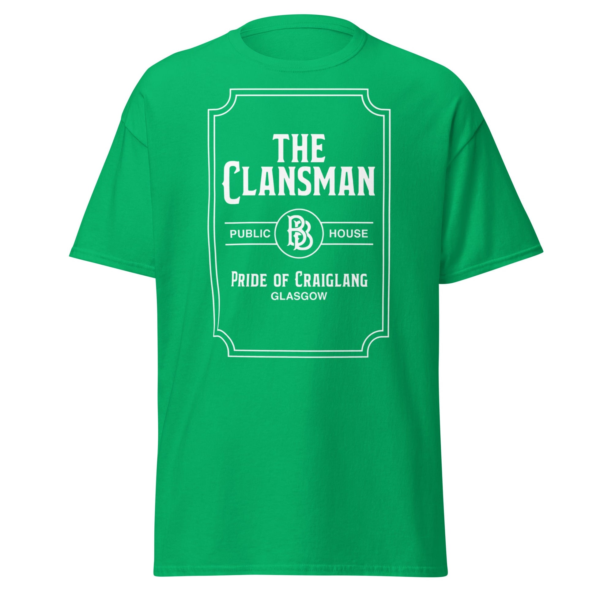 The Clansman Public House Craiglang T-Shirt - Glasgow Tee - Irish Green - T-Shirts Online