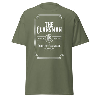 The Clansman Public House Craiglang T-Shirt - Glasgow Tee - Military Green - T-Shirts Online