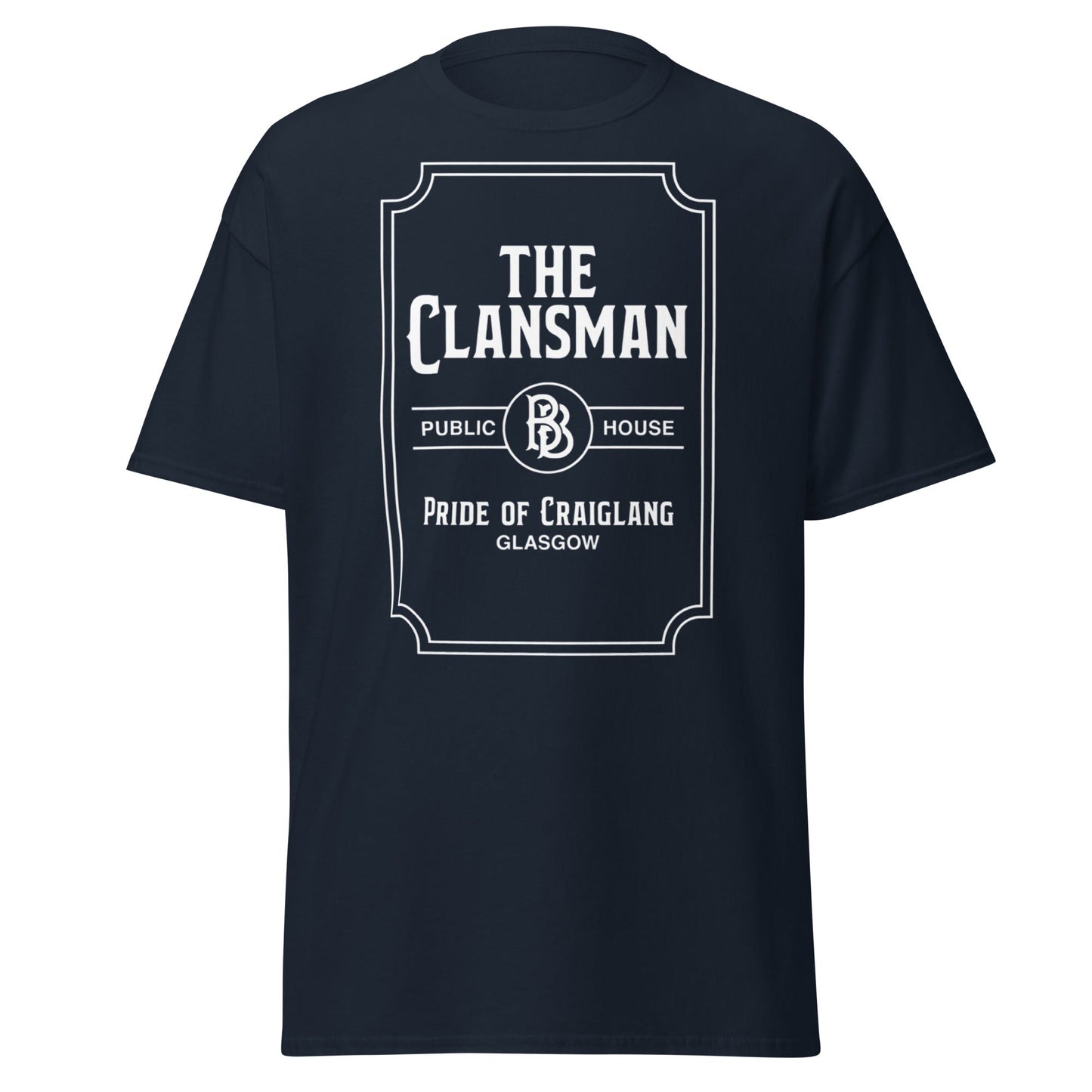 The Clansman Public House Craiglang T-Shirt - Glasgow Tee - Navy - T-Shirts Online