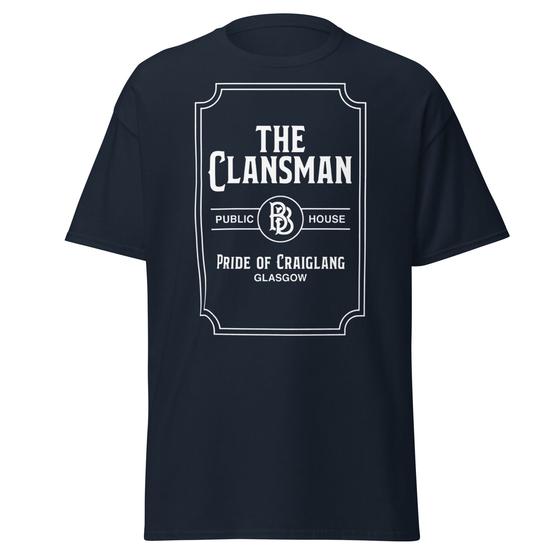 The Clansman Public House Craiglang T-Shirt - Glasgow Tee - Navy - T-Shirts Online