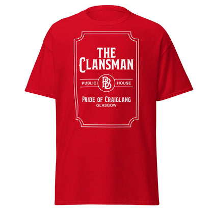 The Clansman Public House Craiglang T-Shirt - Glasgow Tee - Red - T-Shirts Online