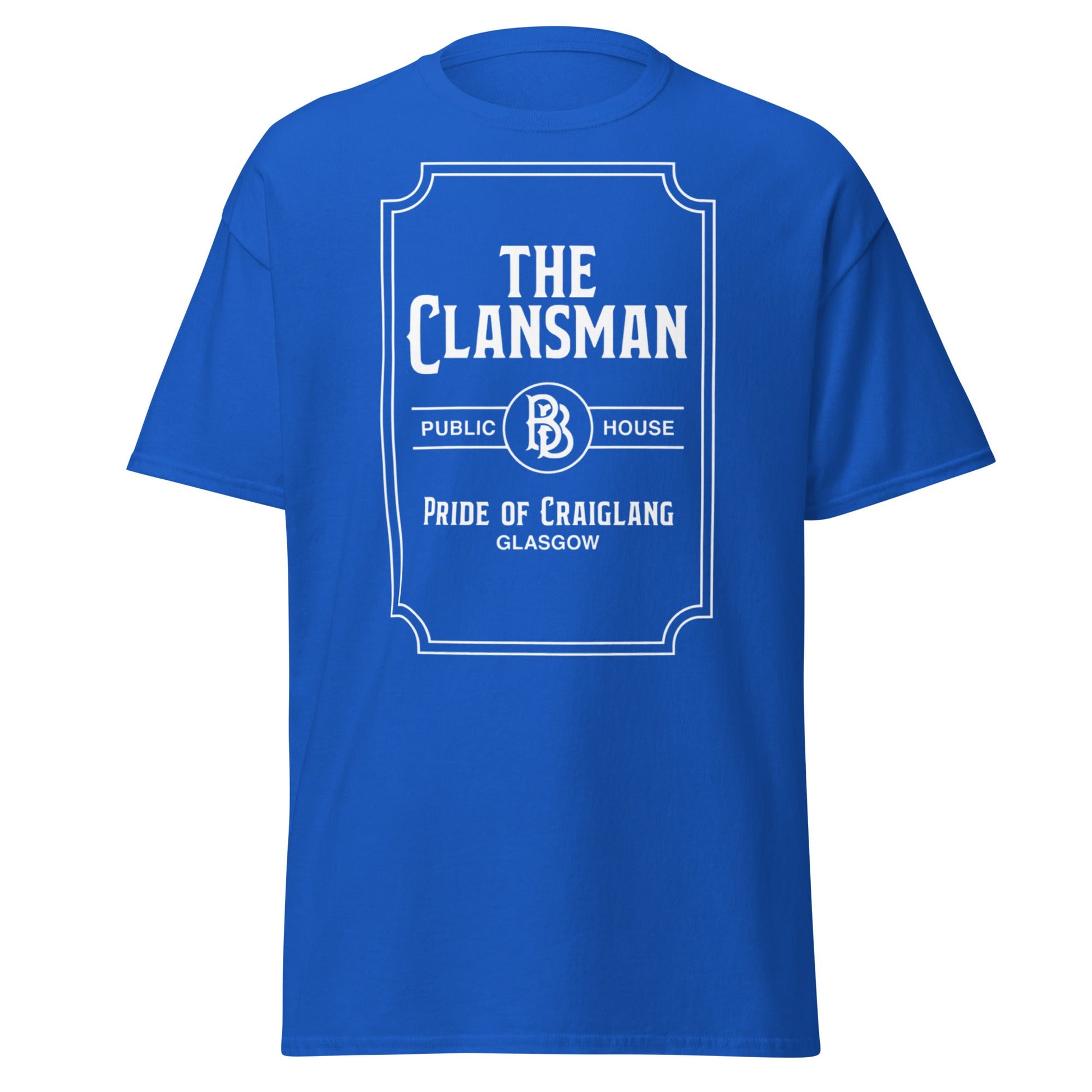 The Clansman Public House Craiglang T-Shirt - Glasgow Tee - Royal - T-Shirts Online
