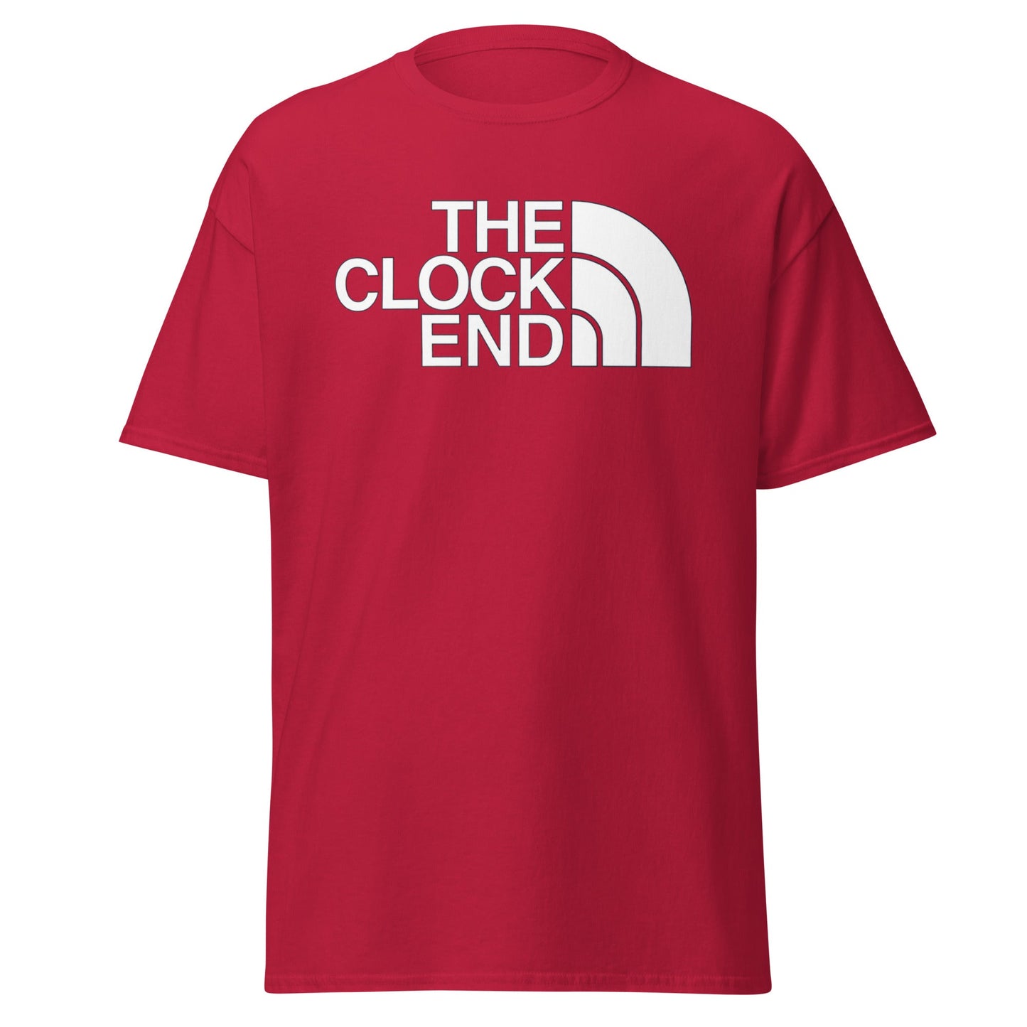 The Clock End T-Shirt | Arsenal Fan North Face Style Tee - Cardinal - T-Shirts Online