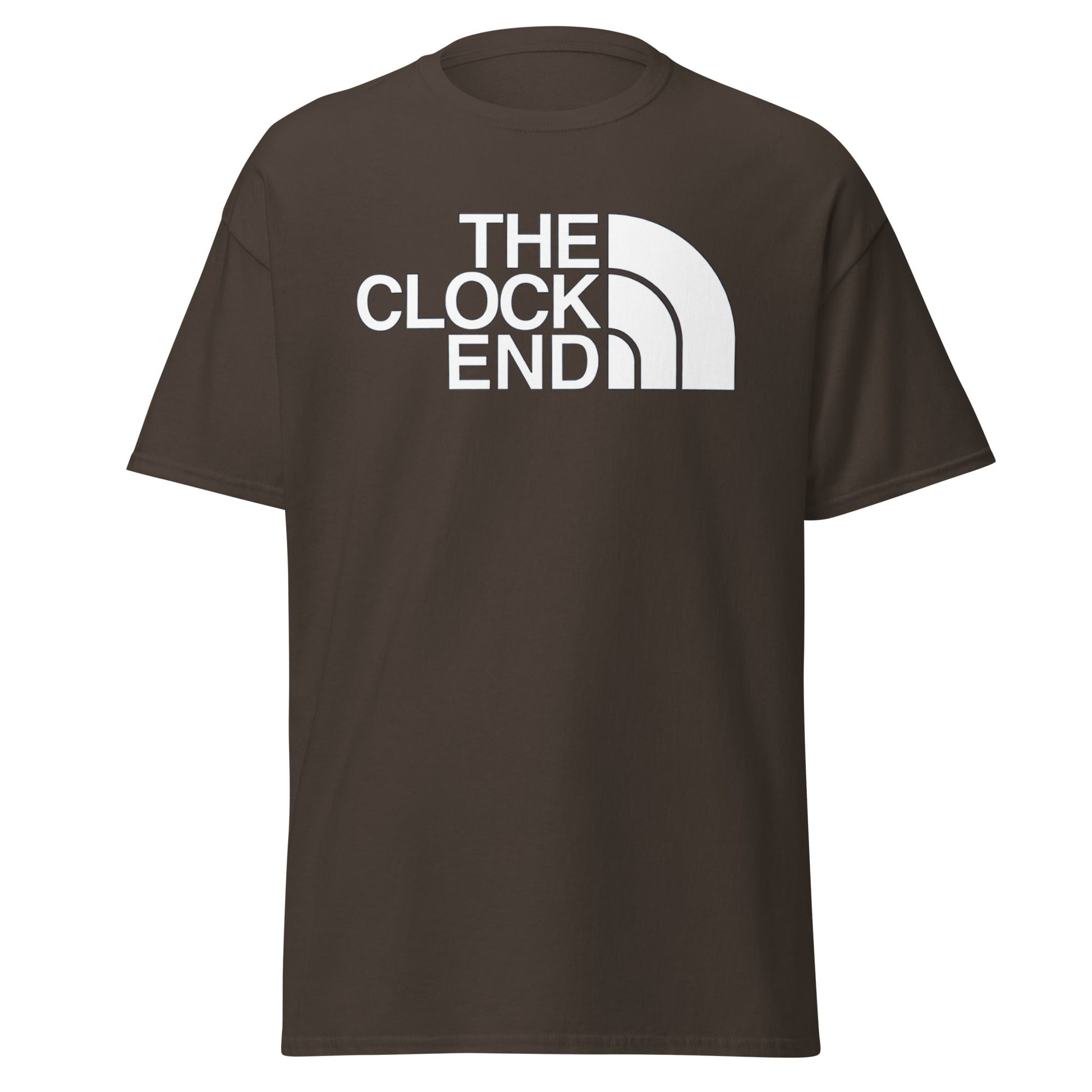 The Clock End T-Shirt | Arsenal Fan North Face Style Tee - Dark Chocolate - T-Shirts Online