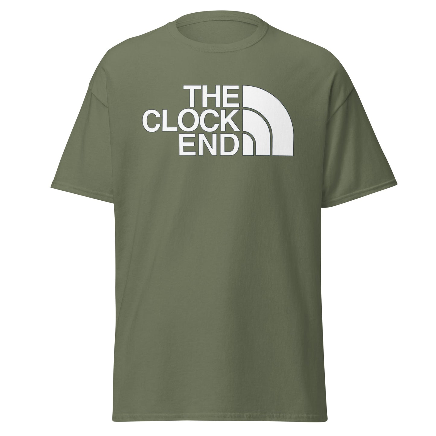 The Clock End T-Shirt | Arsenal Fan North Face Style Tee - Military Green - T-Shirts Online