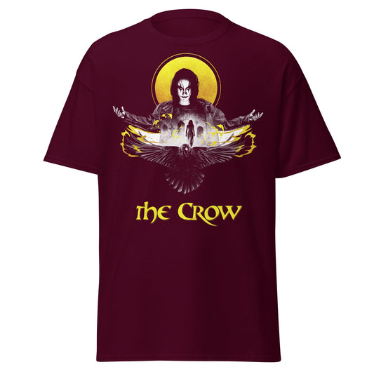 The Crow Eric Draven Movie Graphic T-Shirt - Maroon - T-Shirts Online