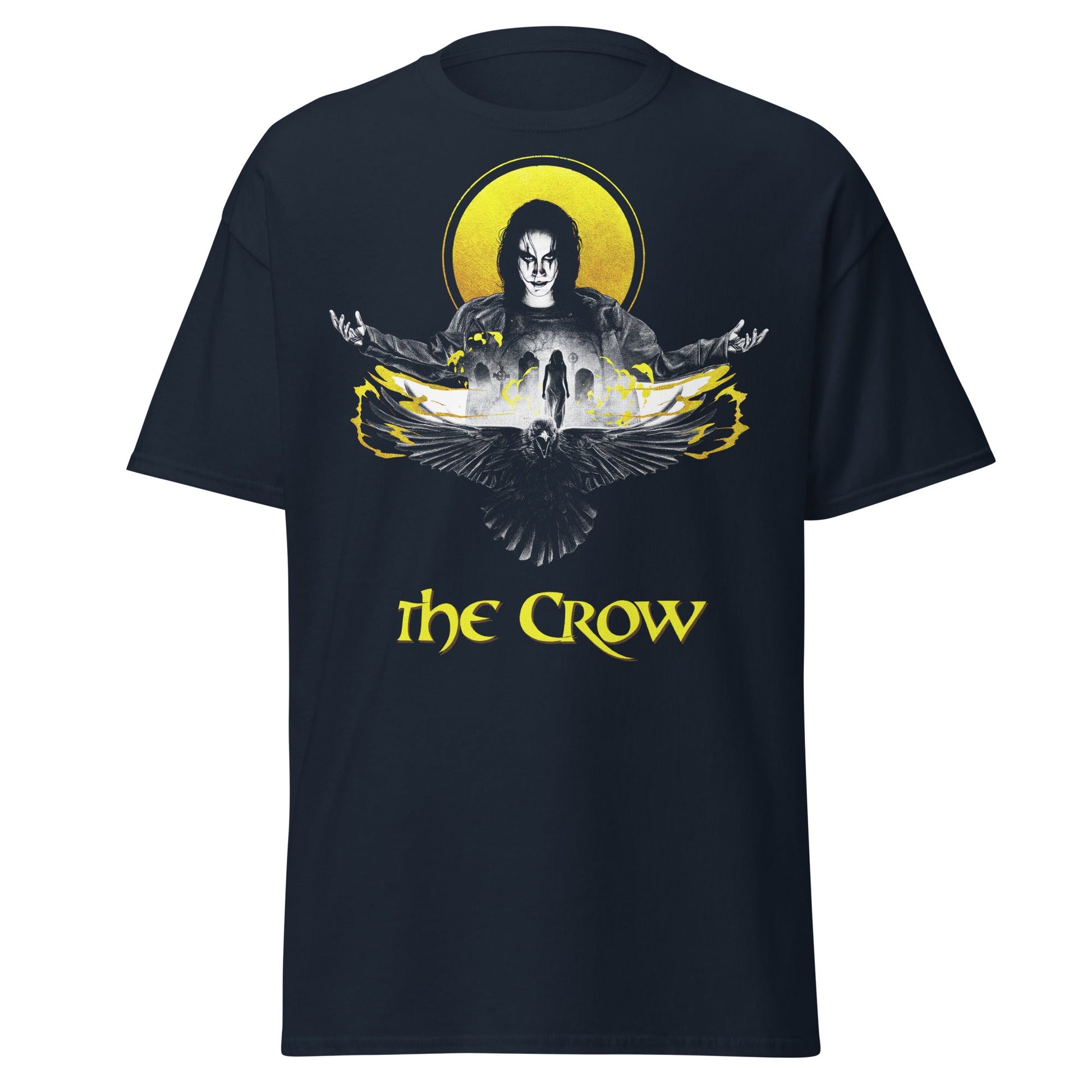 The Crow Eric Draven Movie Graphic T-Shirt - Navy - T-Shirts Online