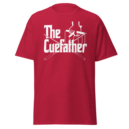 The Cuefather Snooker T-Shirt - Funny Snooker Parody Tee - Cardinal - T-Shirts Online