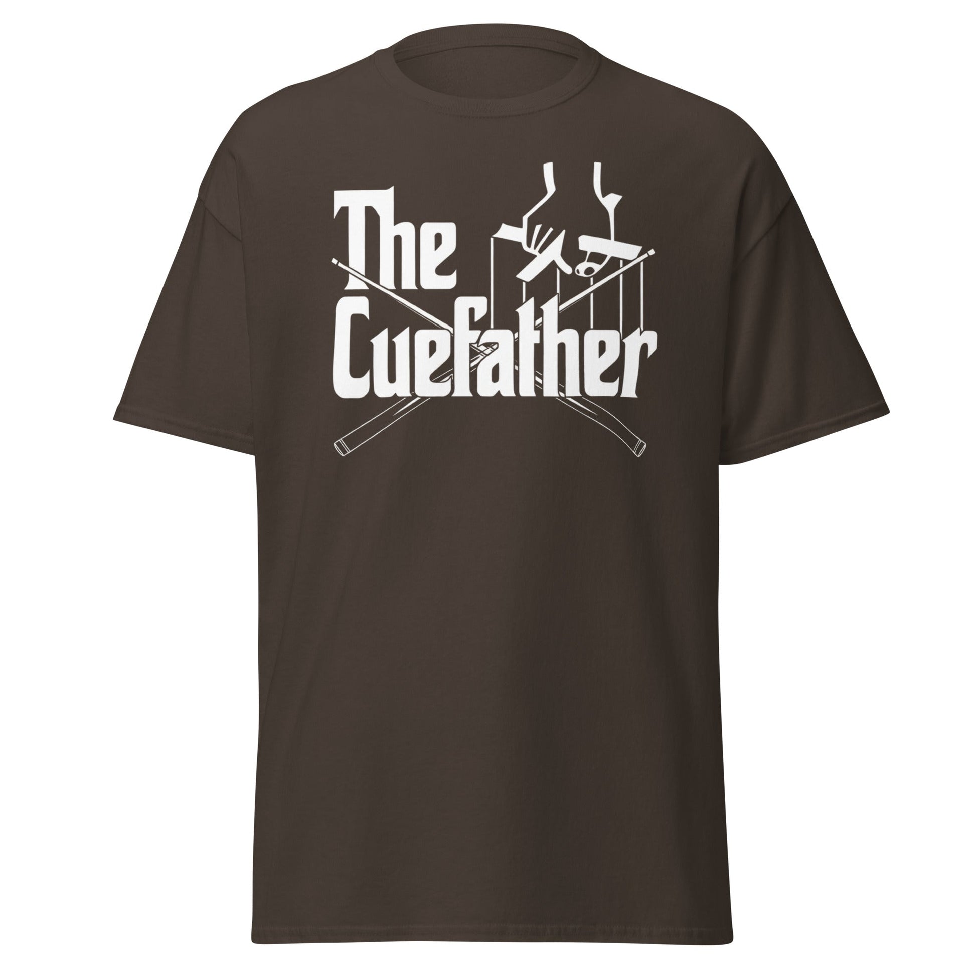 The Cuefather Snooker T-Shirt - Funny Snooker Parody Tee - Dark Chocolate - T-Shirts Online