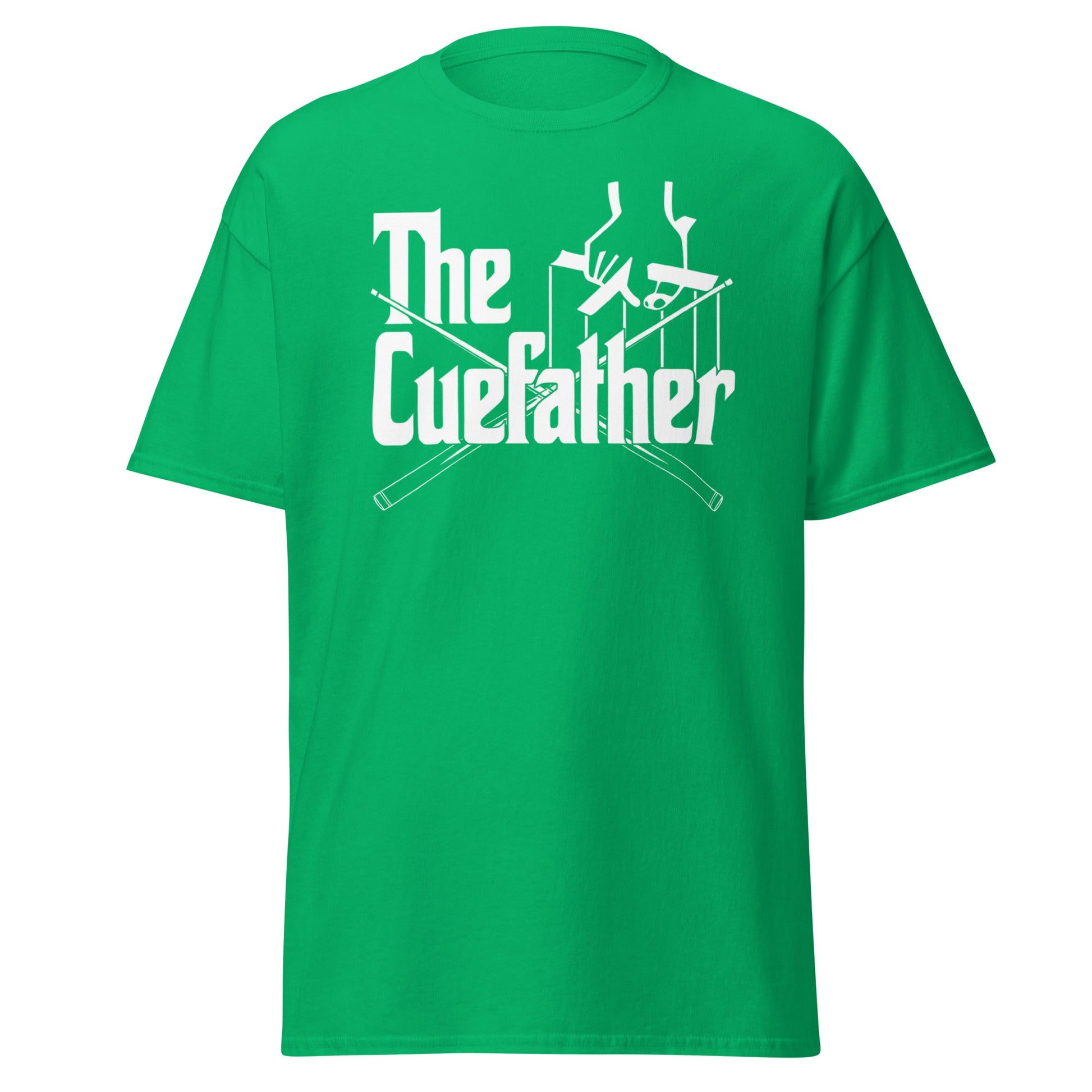 The Cuefather Snooker T-Shirt - Funny Snooker Parody Tee - Irish Green - T-Shirts Online