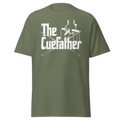The Cuefather Snooker T-Shirt - Funny Snooker Parody Tee - Military Green - T-Shirts Online