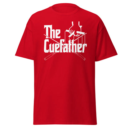 The Cuefather Snooker T-Shirt - Funny Snooker Parody Tee - Red - T-Shirts Online