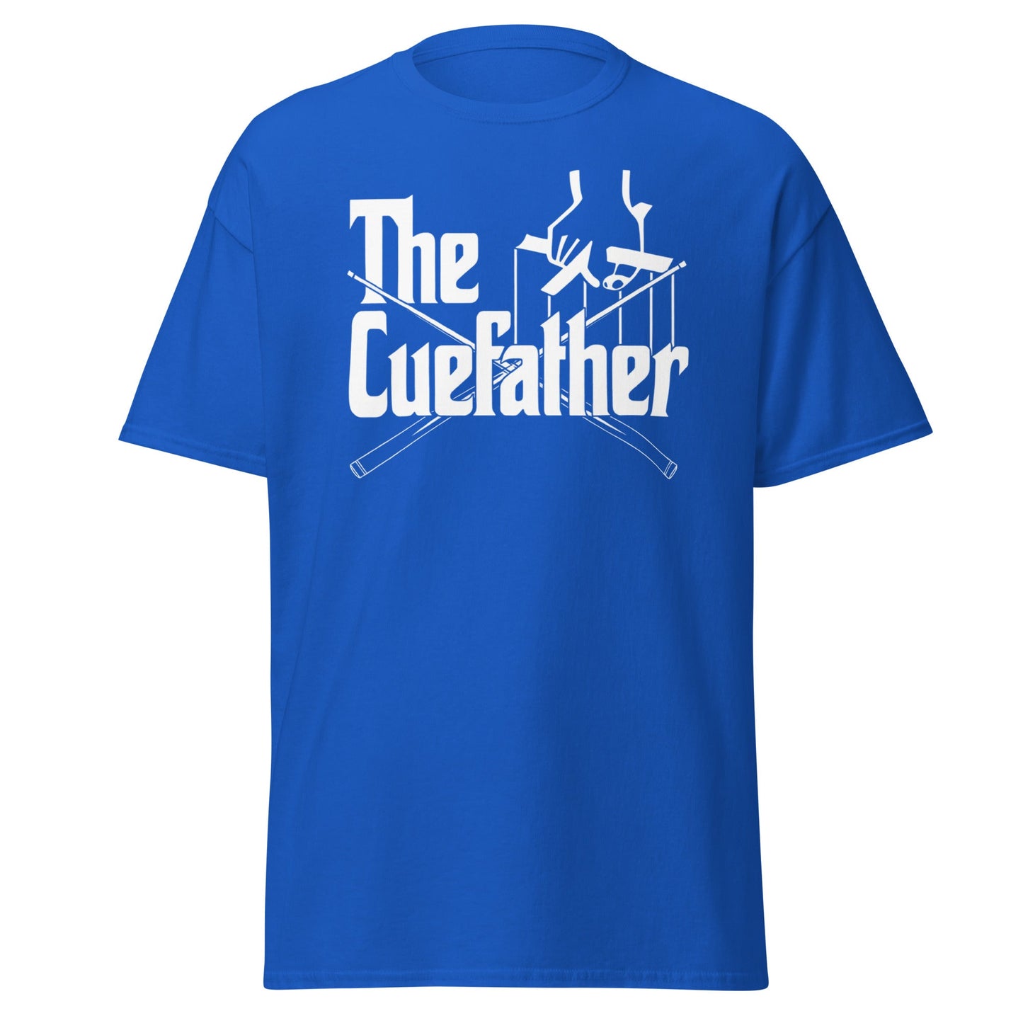 The Cuefather Snooker T-Shirt - Funny Snooker Parody Tee - Royal - T-Shirts Online