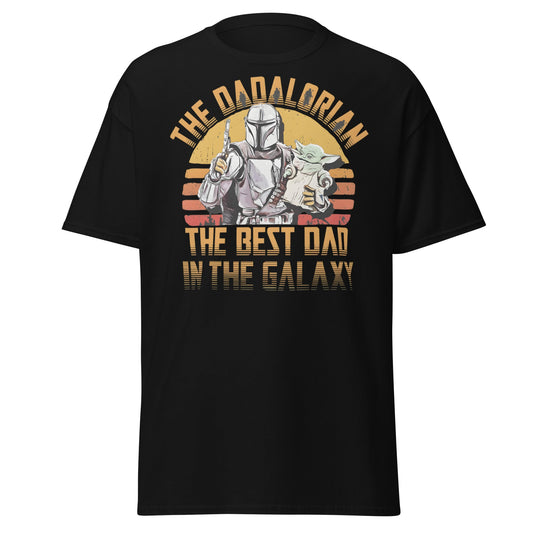 The Dadalorian Best Dad in the Galaxy T-Shirt Gift - Black - T-Shirts Online